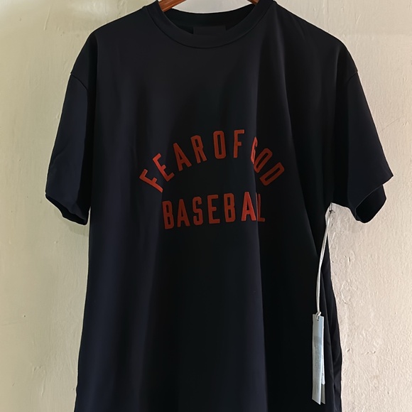 Fear of God Other - Fear of God Basketball Tee 'Vintage Black/Red'
